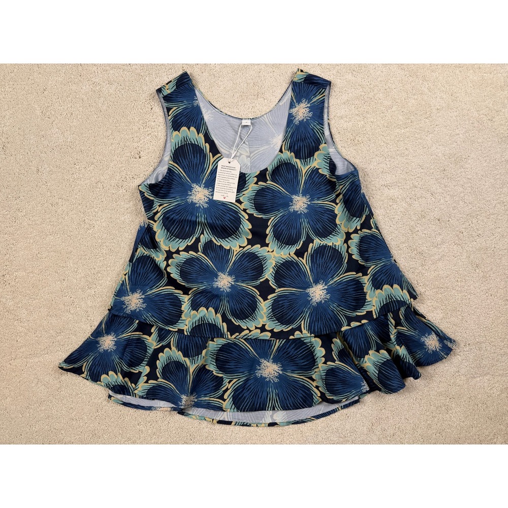 NWT MADE WITH LOVE Women's Floral Sleeveless Lined Blouse Sz Small #1530